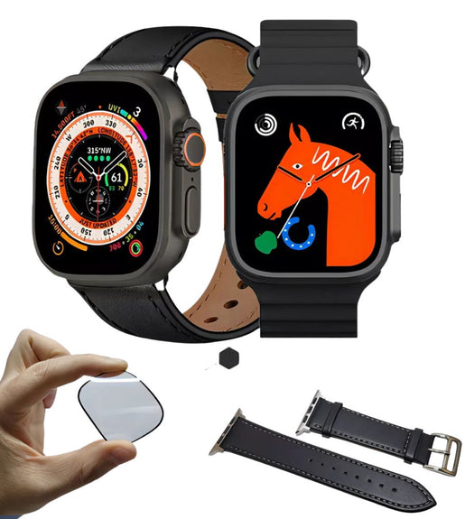 Smartwatch GS Ultra 2 com 5 Pulseiras + Case Protetor e Película-Preto