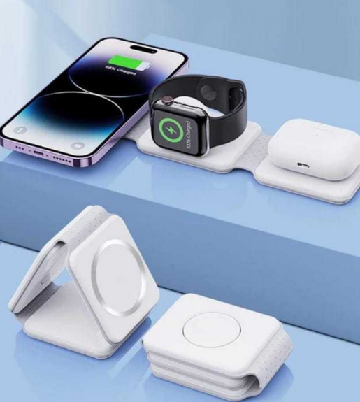 Carregador Dobravél Magsafe 3 em 1- Branco