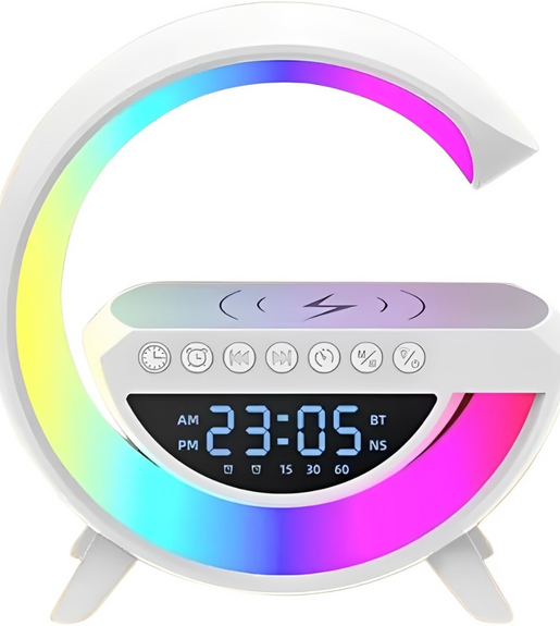 G Speaker Smart Station Luminária Relógio c/ Som Bluetooth