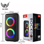 CAIXA DE SOM PORTÁTIL BLUETOOTH GRANDE COM LED RGB LUZES