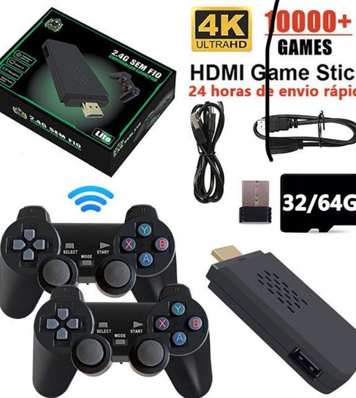Game Stick 4K Retrô – 10.000 Jogos